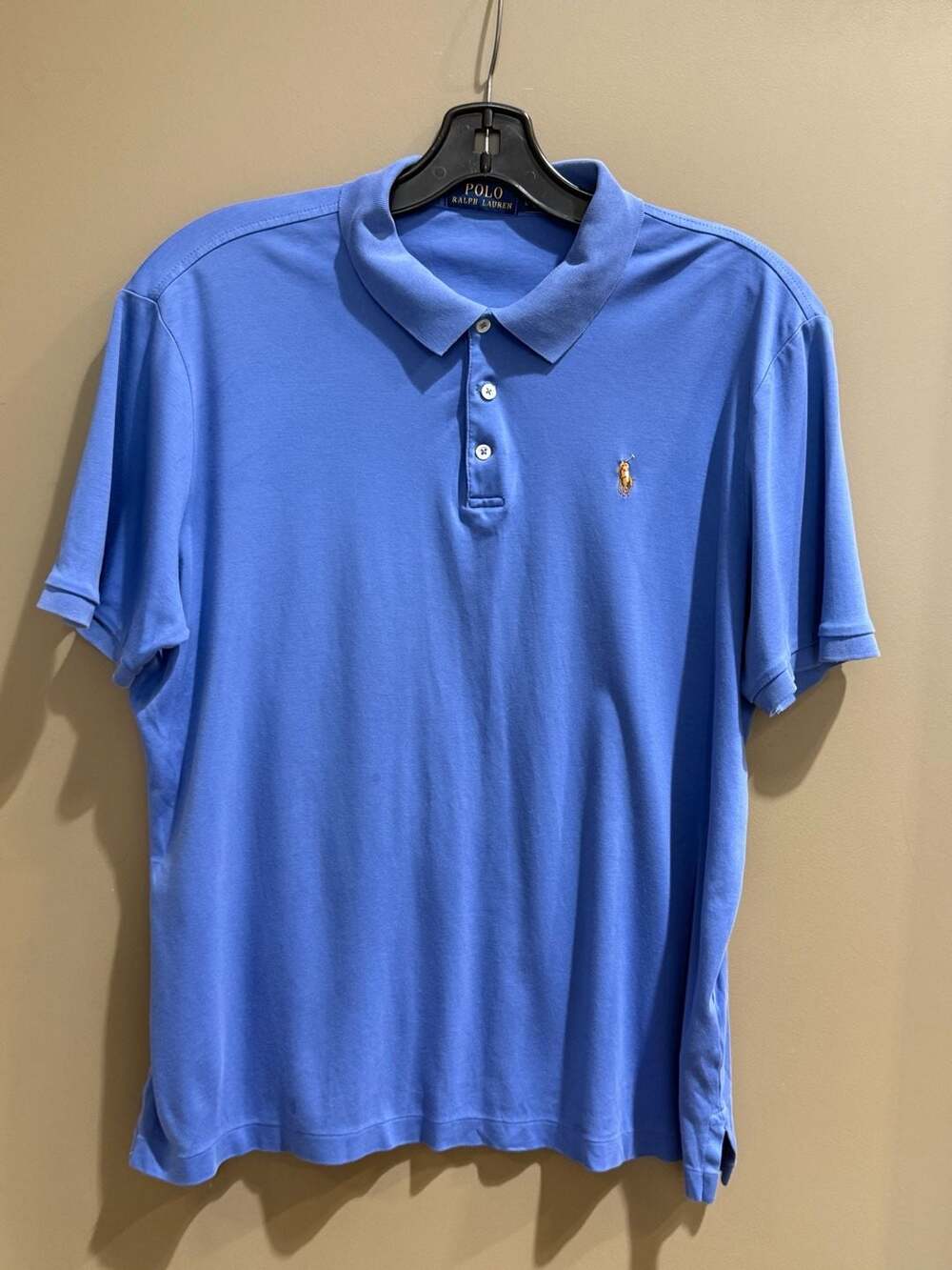 Polo Ralph Lauren Blue Classic Fit Polo Shirt with Embroidered Pony Logo